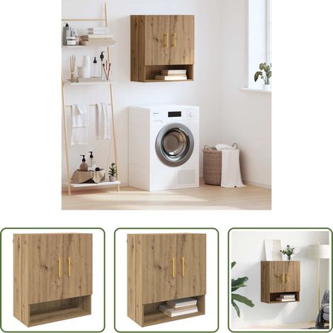 vidaXL Stauraum -  Wandschrank Artisan-Eiche 60 x 31 x 70 cm Holzwerkstoff (1/5)