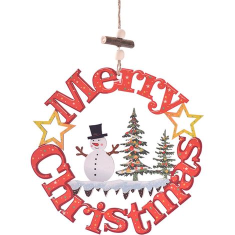 Panneau Porte Noël Bois - Lettres Creuses Bonne Fête Accueil Sapin Déco Intérieur Extérieur - 15 x 15 cm (1/2)