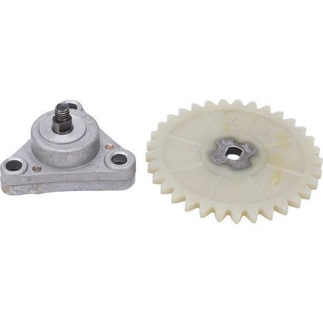 Pompe à huile de moto avec pignon, en alliage métallique argenté, universelle pour moteur GY6 50cc 139QMB (1/5)