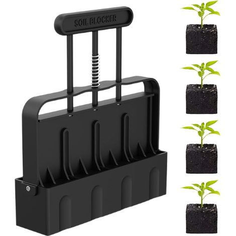 Bloqueur de Sol Manuel, Outil de Blocage, Bloqueur de Sol Manuel Micro Bloqueur de Sol, pour Plantation de Graines, Aux Jardins, Aux Serres, Aux Potagers, 5x5 cm