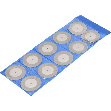 Lot de 10 disques de coupe diamantés fins avec tige, meule de ponçage ronde pour bois, métal et pierre, 60 mm / 2,4 pouces (1/5)