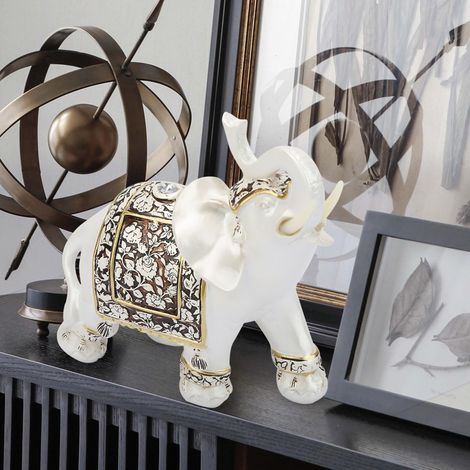 Statue d'Éléphant Art Déco - Décoration Intérieure Chic, Cadeau Unique pour la Maison (1/4)