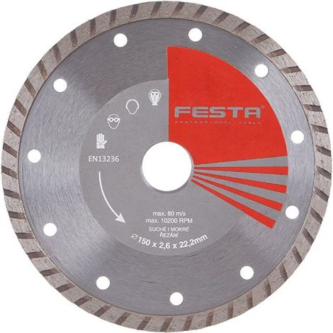Disque diamant Turbo 150x2,6x22.2mm - Usage professionnel