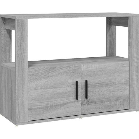Maison Exclusive - Credenza Grigio Sonoma 80x30x60 cm in Legno Multistrato (1/5)
