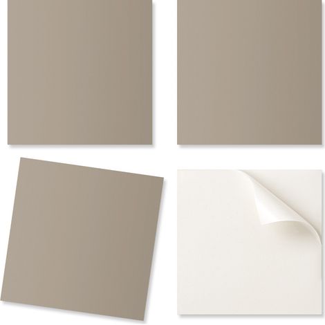 Baldosas de vinilo autoadhesivas perfectas para interiores modernos, color marr贸n, 4x50x50 cm.