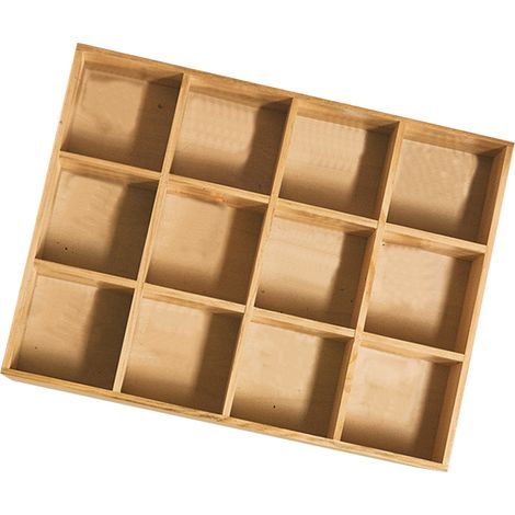 Étagère de rangement en bois à 12 compartiments pour figurines, avec panneau arrière, idéale pour la chambre, le salon ou le bureau. (1/5)