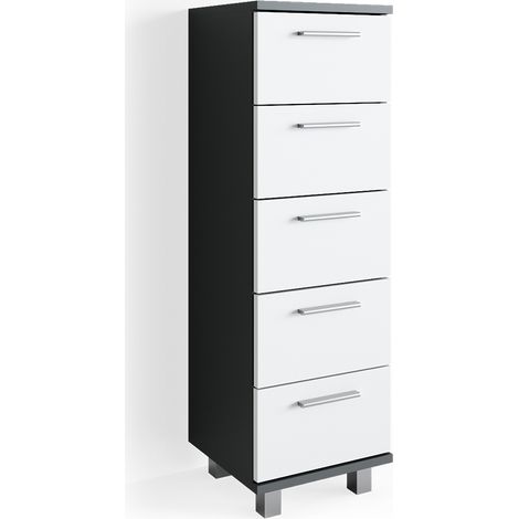 Badschrank Ilias, Anthrazit, 30 x 95 cm, Vicco (1/5)