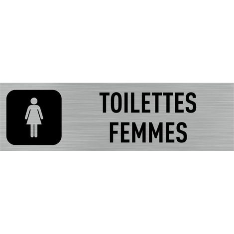 Pictogramme Toilettes Femmes (Q0004).- Plaque aluminium brossé - (1/5)