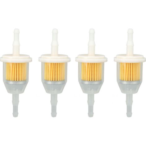 Aramox 4er-Pack GY20709 Kraftstofffilter für 1/4 und 5/16 Rasenmäher Kraftstofffilter für Gartentraktoren, Nullwendekreismäher und Anhänger.