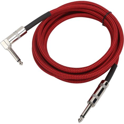 Câble Guitare Électrique 6.35mm Rouge 6m - JORINDO - Cord Audio Instrument de Musique 1/4in (1/5)