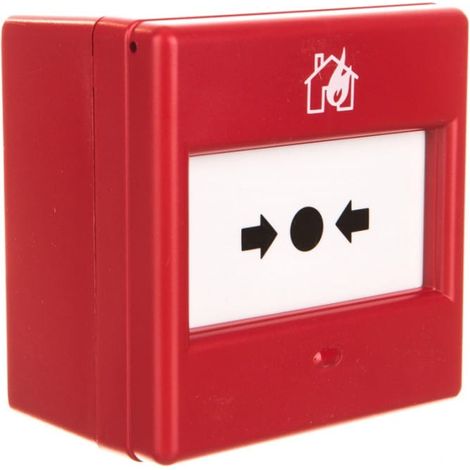 Manueller Feuermelder komplett mit Glas 1P IP24D CXM/CO/GP/R/BB 4930010FUL-0048XC