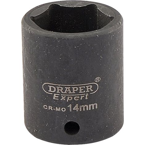 Draper Expert 14mm 1/4" Drive HI-TORQ® Metric Impact Socket – 6 Point, Standard Length, Heavy-Duty Impact Tool (1/5)