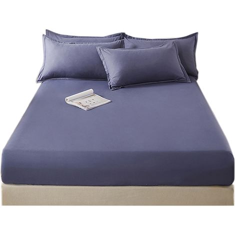 Drap Housse - Coton 100 % - Poche Profonde Jusqu'à 35 cm - Pour Matelas 90 x 190 cm - 1 Pièce (1/5)