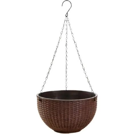 Pot de fleurs 1 Pot de fleurs suspendu marron fonc pour extrieur (1/3)