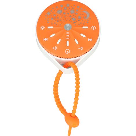 Machine à bruit blanc portable pour bébé - 10 sons naturels avec contrôle du volume - Appareil compact pour favoriser l'endormissement - Orange (1/5)