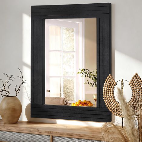 Miroirs pour Le Mur Miroir rectangulaire Rustique avec Cadre en Bois Miroir Suspendu Vintage pour Chambre à Coucher Salle de Bain Salon décoration Murale (1/5)