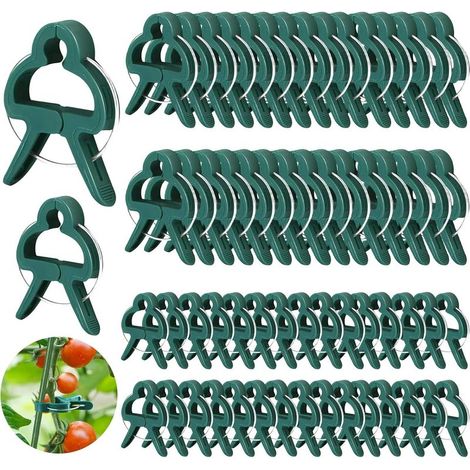 GDHZS- Attache Plante, Pince Attache Tomate, Clip de Support pour Plante, Clips Plantes Grimpantes, Attaches Tomates Clips Réutilisable pour Fixer(60PCS) (1/5)