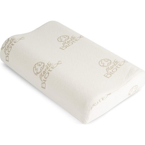 Oreiller ergonomique mousse mémoire végétale 40x60 ferme Biotex Maïa (1/2)