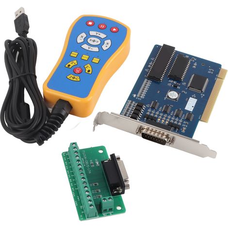 Carte de contrôle PCI 3 axes avec kit de volant USB pour fraiseuse/gravure CNC (1/5)