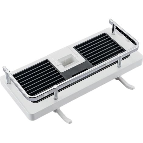 Alovez Hängendes Duschregal, stanzfreier, verstellbarer Dusch-Organizer für Duschstange, quadratisch, weißBadekörbe und AufbewahrungHaus und GartenBadBad (1/5)