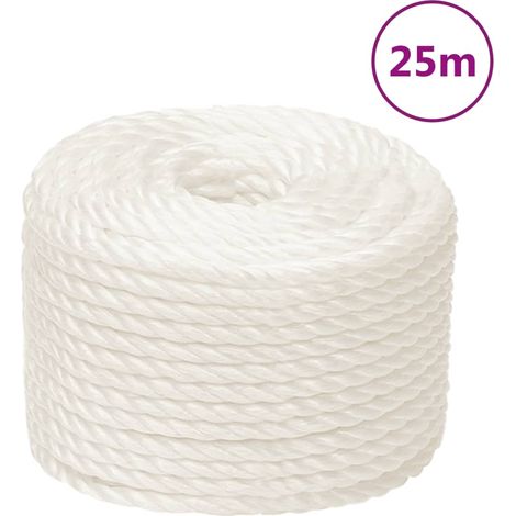 Corde de travail Cordage - Style Contemporain Blanc 16 mm 25 m polypropylène BV638138 - BonneVie (1/5)