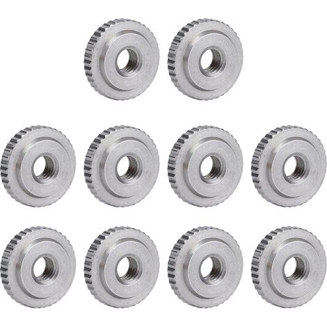 Ecrou moleté ajustable acier inoxydable 304 tête plate alésée serrage à la main M4 DIN467, lot de 10 (1/5)