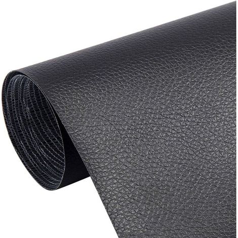 Toppa di riparazione in pelle, toppa in pelle, 5 pezzi, toppa in pelle autoadesiva, pelle sintetica resistente, resistente all'attrito, autoadesiva, per sedili auto, divani (20 x 30 cm, nero)