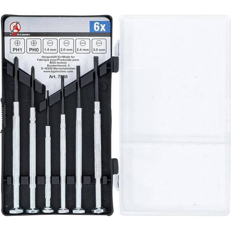 Jeu de Tournevis de Précision 6 pcs - Compact et Pratique - Pro - D-Work