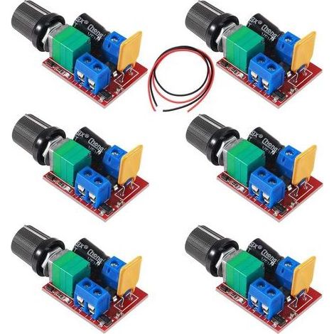 6Pack 3V 6V 12V 24V 35V 5A Contrôleur de vitesse du moteur PWM Mini,DC Moteur Contrôleur de Vitesse,Réglable PWM Commutateur, Interrupteur Variateur de Vitesse avec Indicateur LED (1/5)