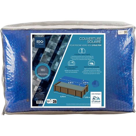 Bâche à bulles Pour Piscine Autoportante Rectangulaire 2.74 x 5.49 - 180 Microns - Bleu - Dimensions (1/3)