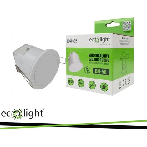 SENSORE DI MOVIMENTO A MICROONDE IP65 MAX 2000W 2-6MT (1/3)
