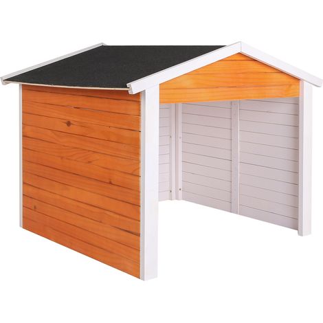 Wiltec – Garage robot tondeuse en bois – 870 x 800 x 700 mm – Toit incliné – Protection contre intempéries – Abri jardin durable