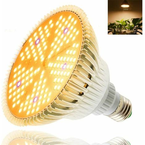 Lampe de culture 100 W, 150 LED à spectre complet, lampe de culture E27 pour plantes d'intérieur, germination, légumes, fleurs, serre hydroponique, tente de culture succulente (1/5)