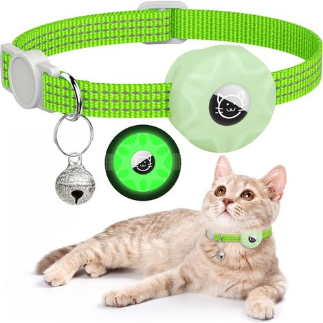 Collier de repérage Bluetooth pour chats, avec GPS et fonction de sécurité, léger et réfléchissant. (1/5)