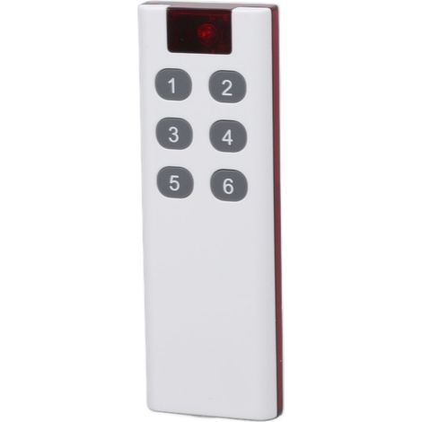 Universelle drahtlose Fernbedienung mit 433 MHz, digitalem Lerncode, Hochleistungssender, 1000 m Reichweite und 6 Tasten (1/5)