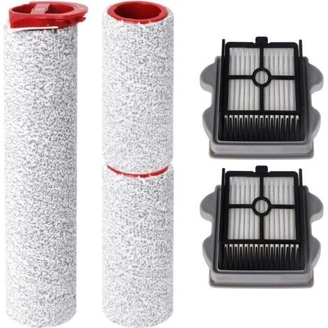 Rouleau à Brosse et Filtre Kit d'accessoires pour Roborock A10 , XU,ultra/Plus Aspirateur Laveur sans Fil (3 rouleau à brosse, 2 filtres) - KZQ (1/4)