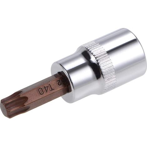 Douille Torx 3/8" x T40, embouts en acier S2, embout Torx de 48 mm de longueur pour clé dynamométrique, clé à cliquet, perceuses à percussion, barre coulissante (1/5)