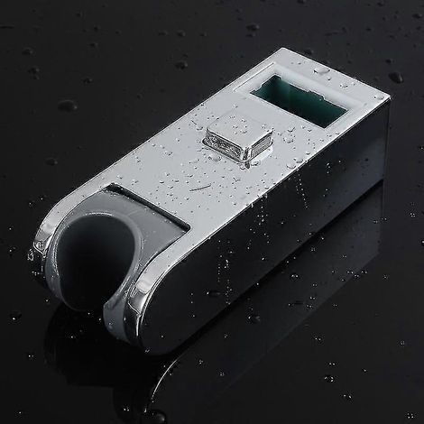 Barre de douche carrée réglable en hauteur en plastique chromé, support de tête de douche de rechange, accessoire de salle de bain (1/4)
