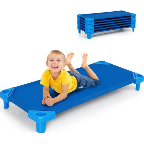 6PCS Stackable Kids Daycare Cot Toddler Daycare Rest Mat Preschool Naptime Cot (1/5)
