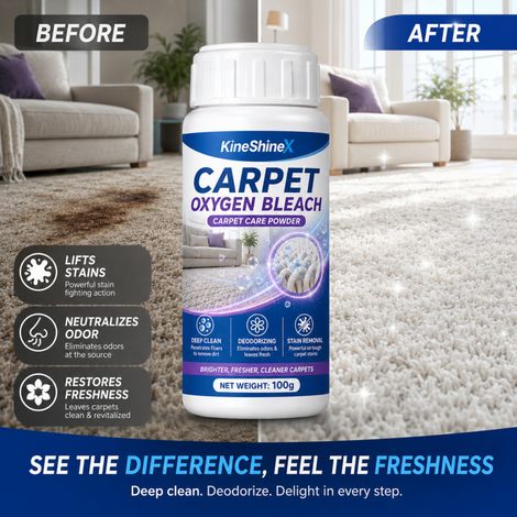 KineShineX Carpet Explosion Salzreinigungspulver entfernt Flecken und Gerüche aus Teppichen, reinigt Faserflecken gründlich und ist für den Hausgebrauch geeignet. (1/5)
