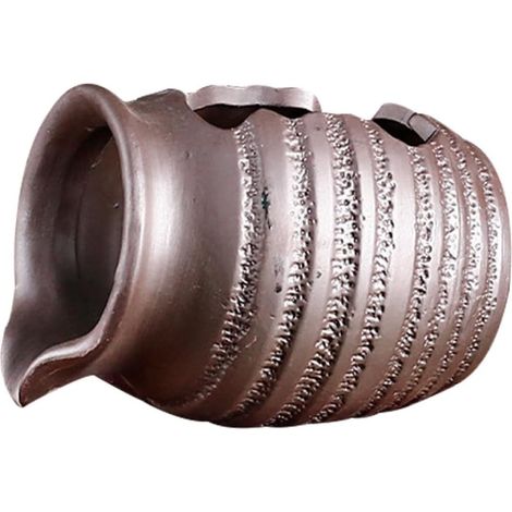 Fontaine en Pot Céramique Décorative Marron pour Jardin et Bassin, Accessoire Écologique Circulation d'eau sans Pompe, Style Artistique Délicat, Adaptée à Toutes Saisons