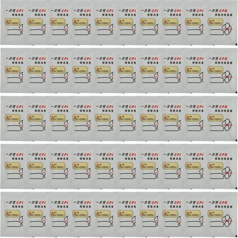 50 pièces de masque de respiration de poche d'urgence jetable pour bouche-à-bouche (1/5)