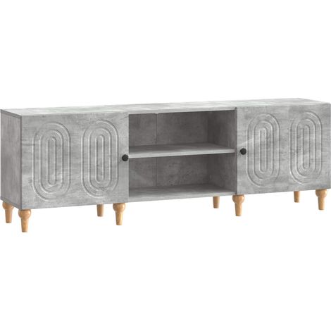 vidaXL Meuble TV Gris béton 150 x 31 x 50 cm Bois d'ingénierie