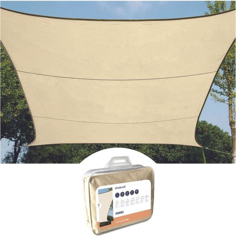 SONNENSEGEL - QUADRATISCH - 3.6 x 3.6 m - FARBE: CREMEWEIß (1/10)