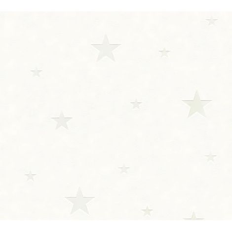 Carta da parati per bambini Profhome 324401 Carta da parati TNT strutturata opaca bianco 5,33 m2