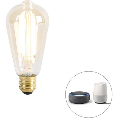 Calex Edison LED-Filament ST64 Amber E27 (1/4)