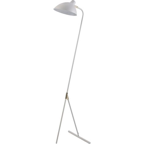 Teamson Home Delicata Einbeinstativ Standard-Stehlampe mit Weißem Schirm, Lesespot, Moderne Hohe Beleuchtung für Wohnzimmer oder Büro (1/5)
