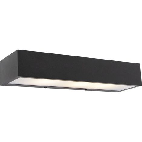 QAZQA Design längliche Wandleuchte schwarz 35 cm - Houx