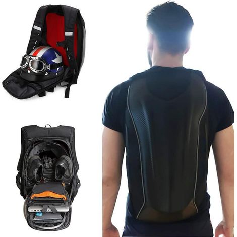 Motorrad Rucksack Hartschale wasserdicht mit Helmhalterung und Laptopfach (1/5)