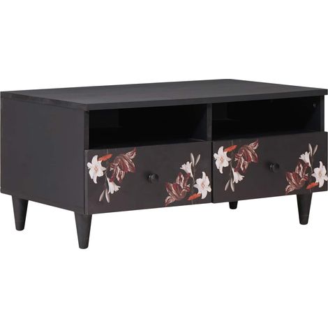 Coffee Table Multicolour 80 x 54 x 40 cm Solid Mango Wood vidaXL